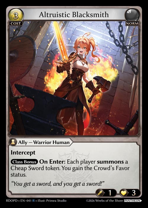 Altruistic Blacksmith