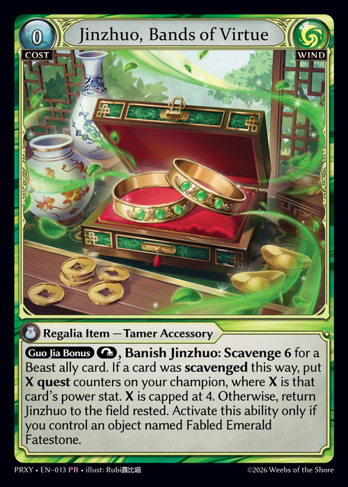 Jinzhuo, Bands of Virtue